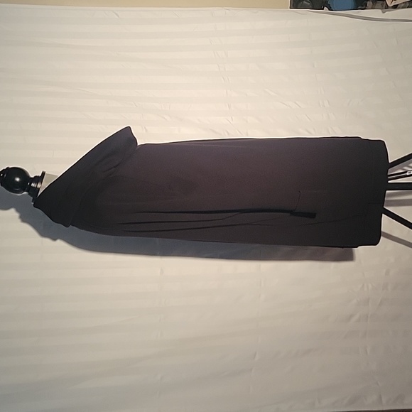 Vince Camuto Black Cowell Neck Sweater Dress, Size: L - Picture 9 of 11